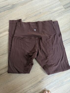 lululemon athletica Ribbed High-Rise Leggings in Brown